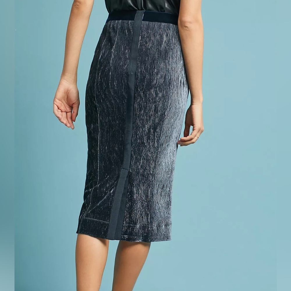 Byron Lars Women’s Beauty Mark crushed velvet pencil skirt Size 4 - Picture 3 of 11